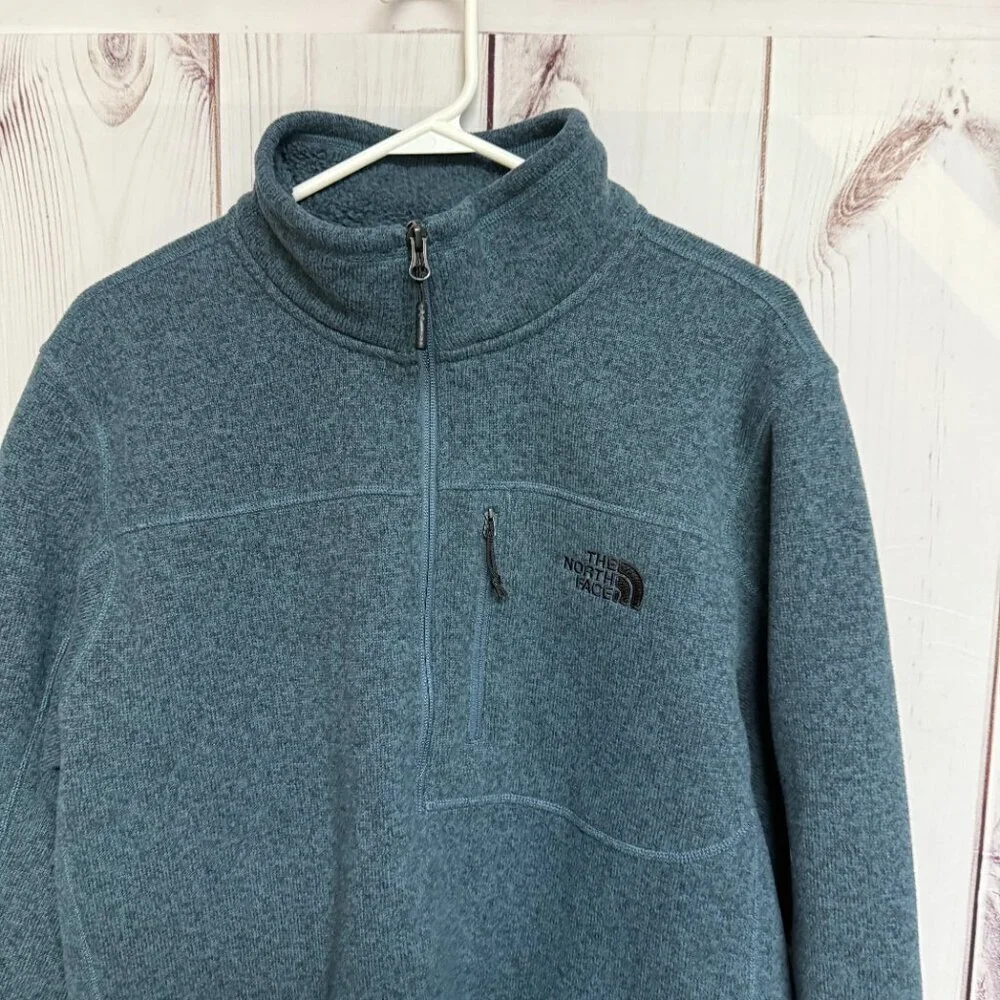 The North Face Gordon Lyons 1/2 Zip Sweater Fleece Jacket Men’s Large Blue Heath